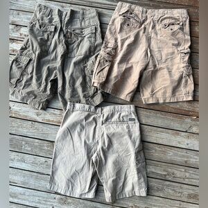 Men's Casual Cargo Shorts Levi’s faded glory & Columbia size 34 bundle 3 pairs